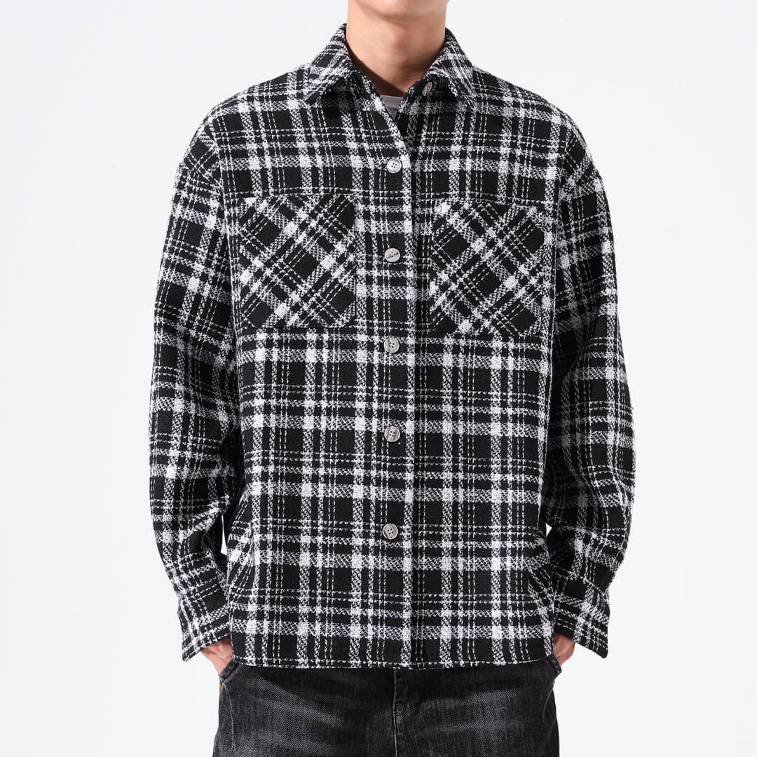Fashion Plaid Shirt Coat For Men And Women