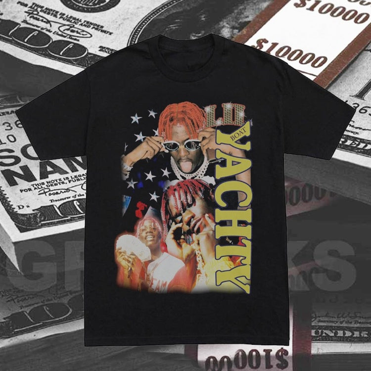 Portrait vintage distressed T-shirt short sleeve