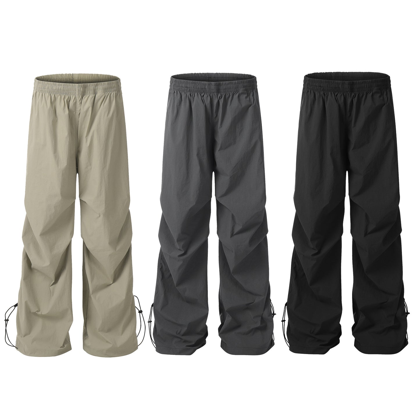 Workwear Paratrooper Straight Ankle Tied Casual Pants