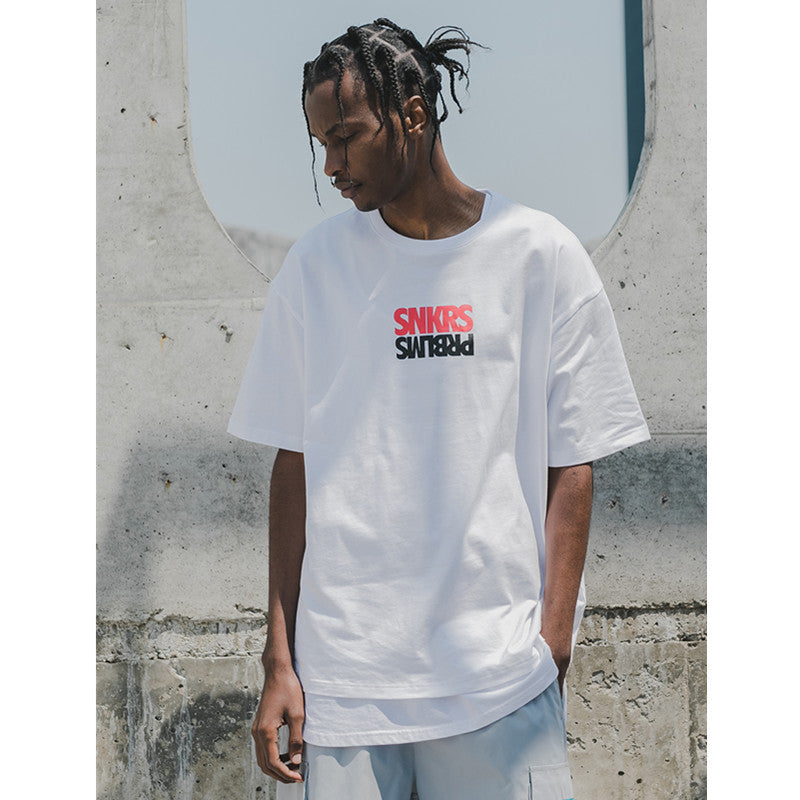Original Fun Sneakers Printed Hip-hop Loose hHalf-sleeved T-shirt