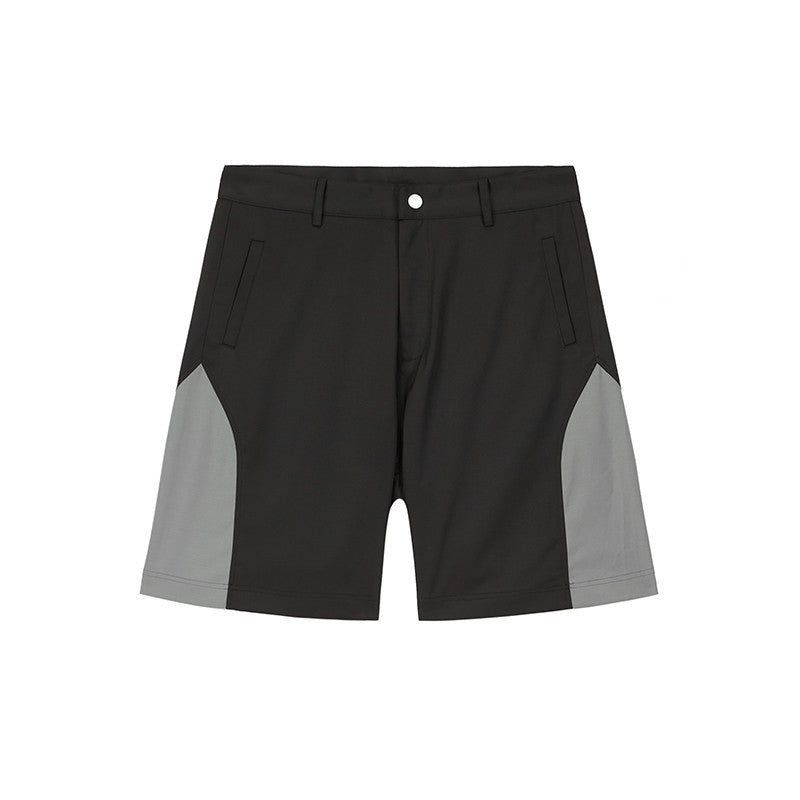 Side Contrast Color Deconstruction Stitching Short