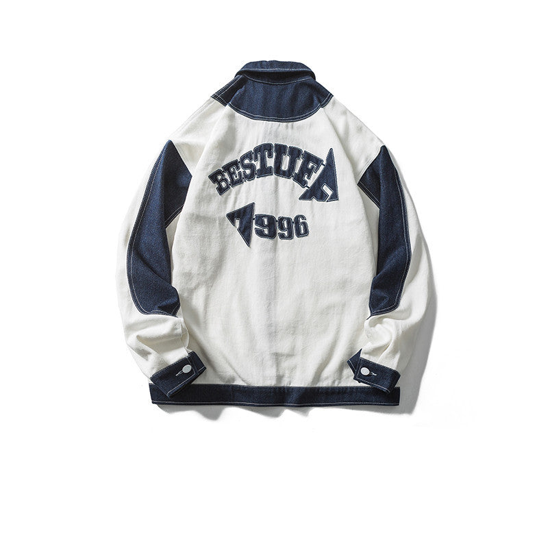 Jacket Men's All-match Color Matching College Style Couple Coat Jacket