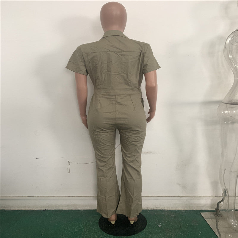 Sexy buttoned overalls