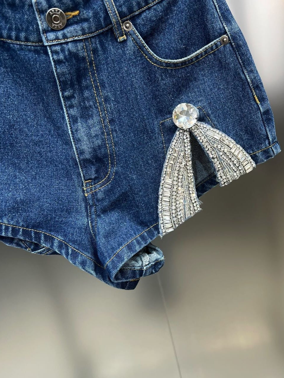 Contrast Color Heart Patchwork Shorts