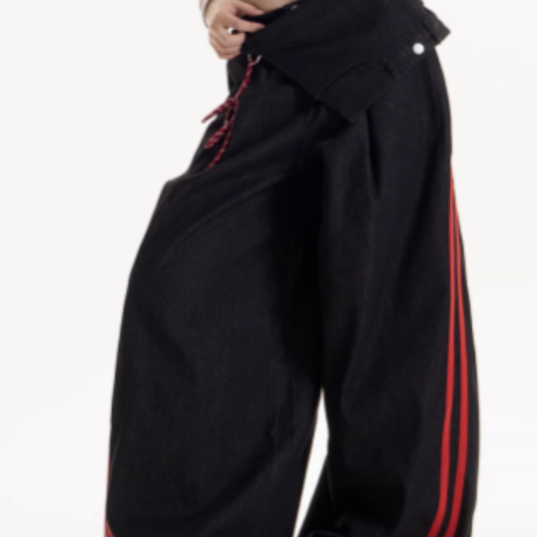 American Retro Spicy Striped Casual Pants
