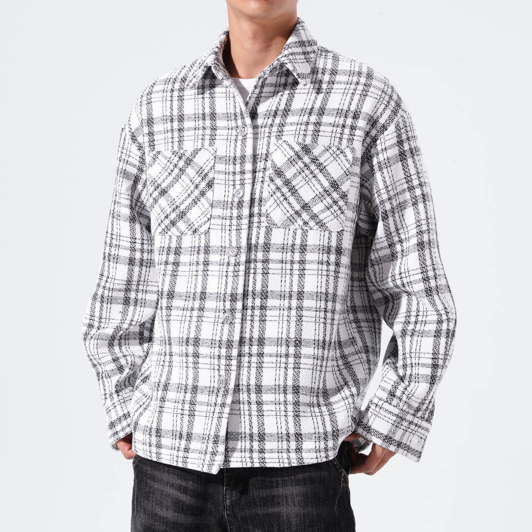 Fashion Plaid Shirt Coat For Men And Women