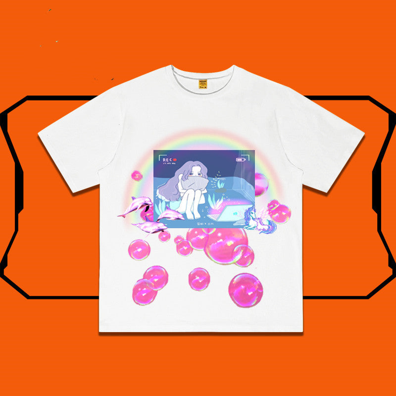 Irregular oversize personalized versatile T-shirt