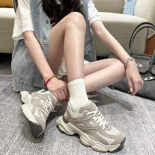 Thick Bottom Color Matching Paris Dad Shoes Lightweight Exercise Casual