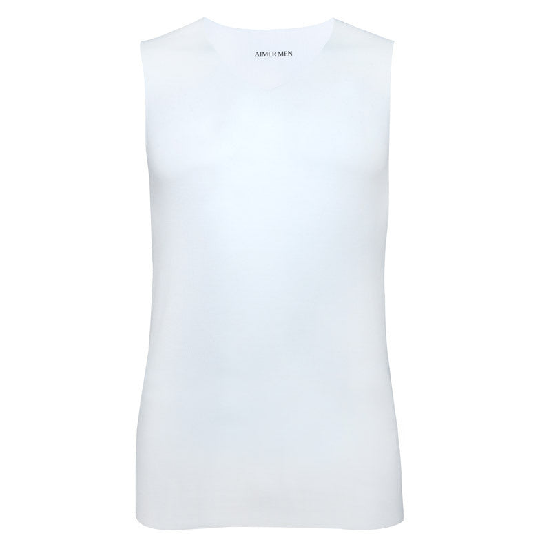 Men's Modal Solid Color Thin High Stretch Sleeveless Tank Top