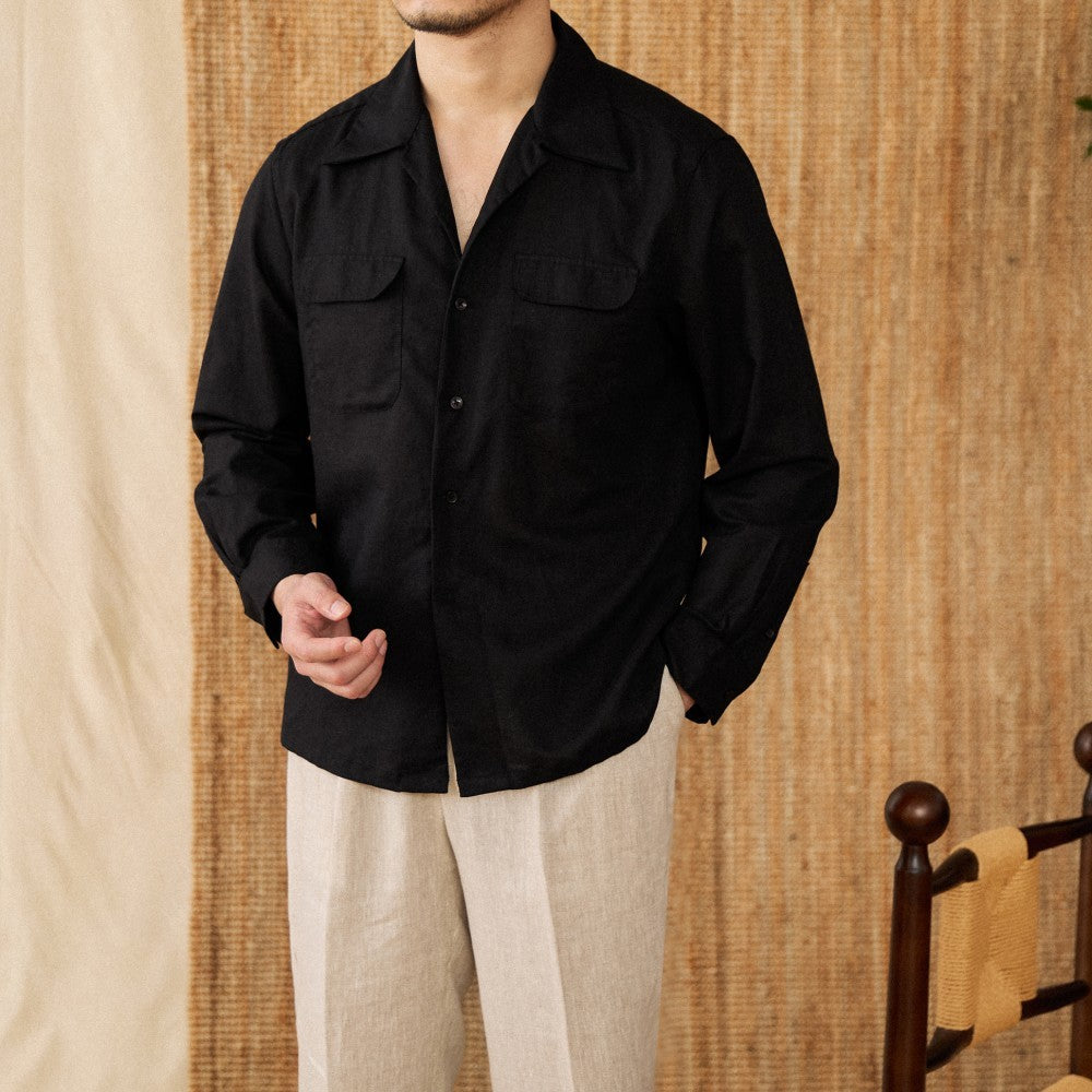 Versatile Casual Cuban Collar Shirt For Men