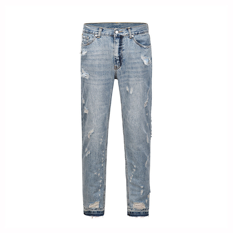 Men's Loose And Ripped Casual Trendy Brand Jeans