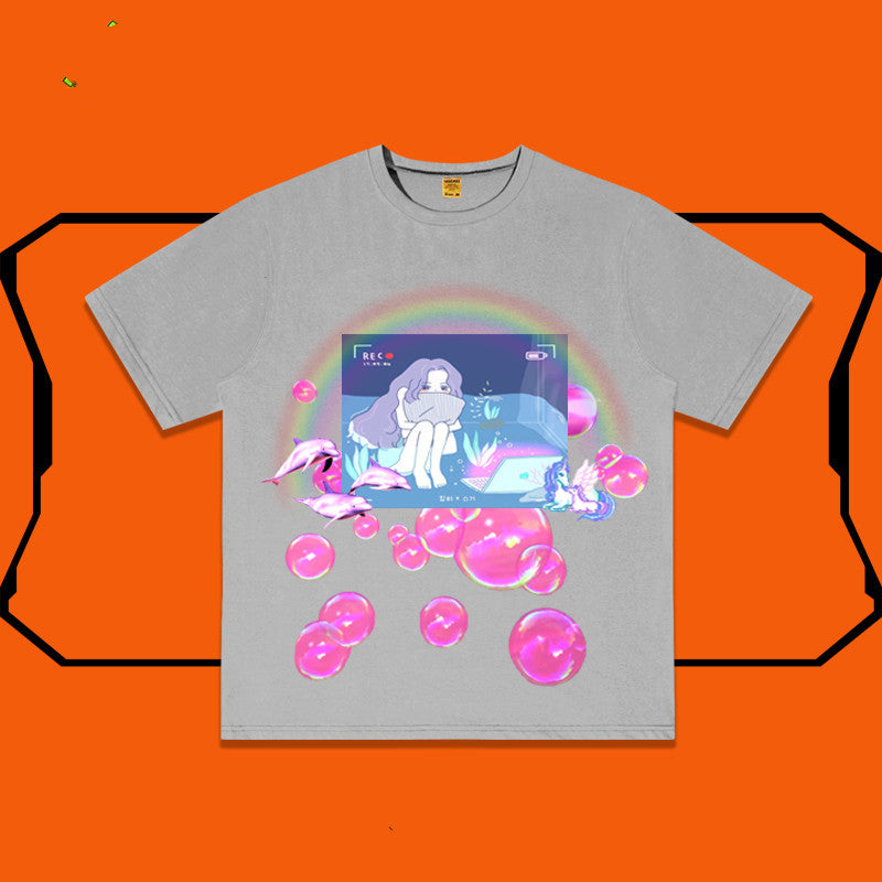 Irregular oversize personalized versatile T-shirt