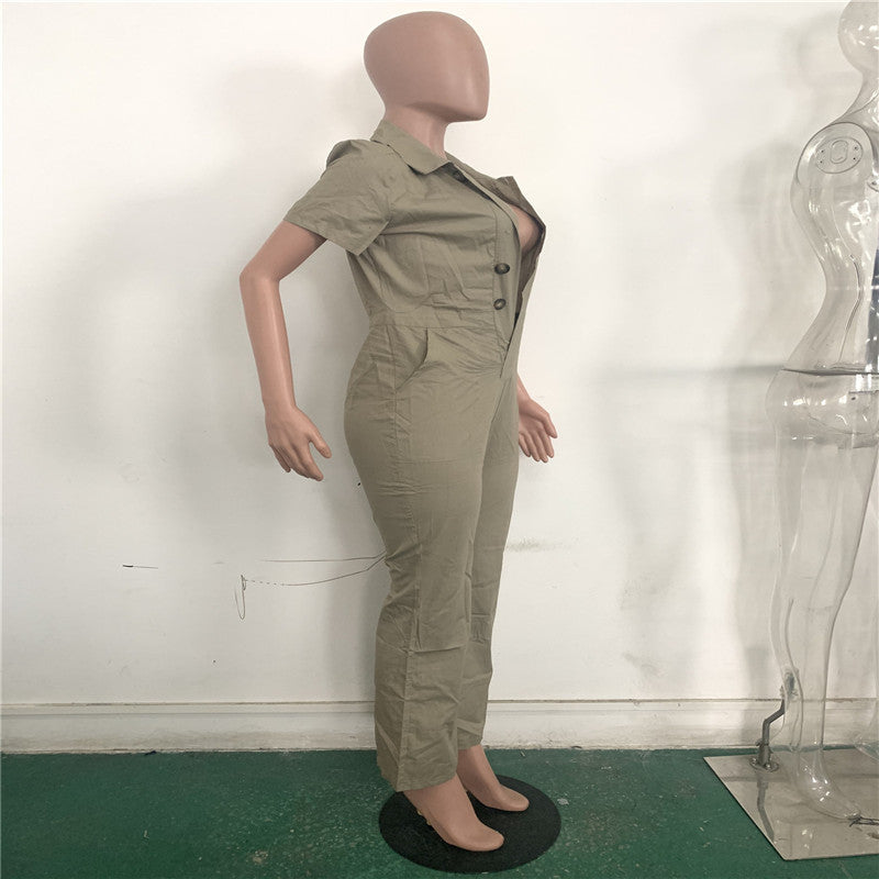 Sexy buttoned overalls
