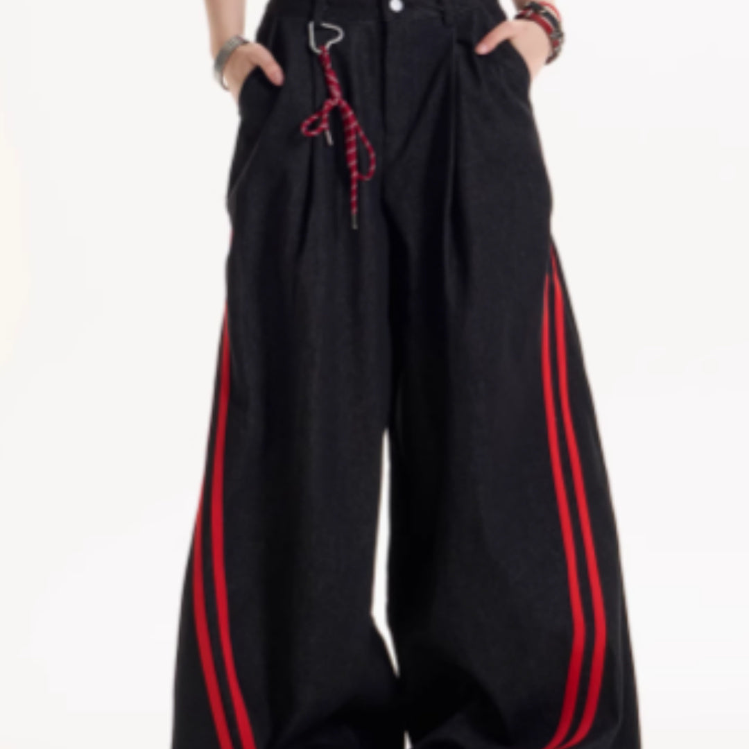 American Retro Spicy Striped Casual Pants