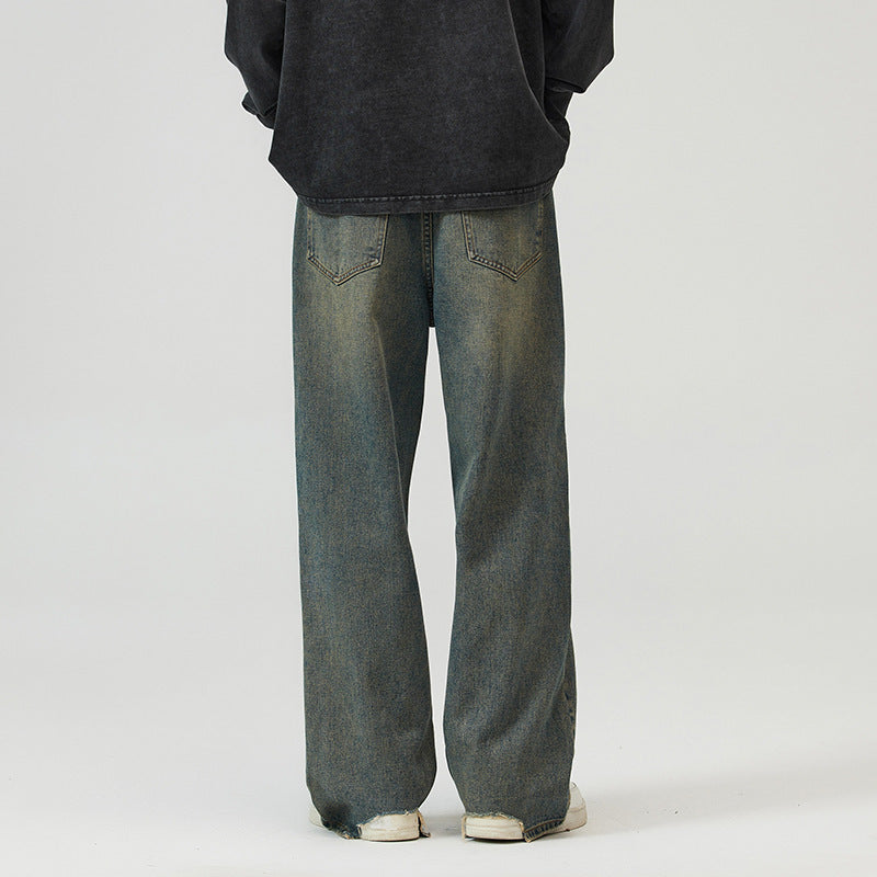 Fashion Irregular With Personality Ripped Jeans Men