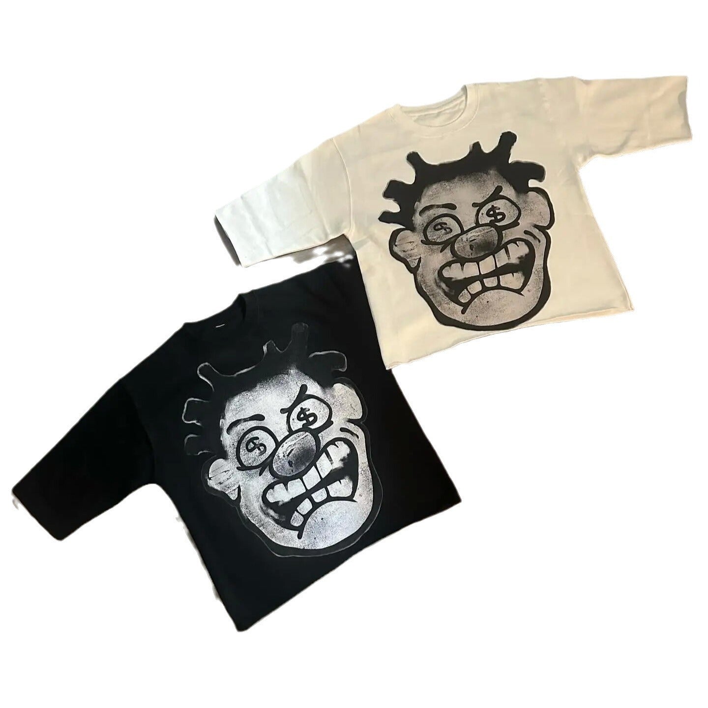 Cartoon Pattern T-shirt Hip Hop Short Sleeve