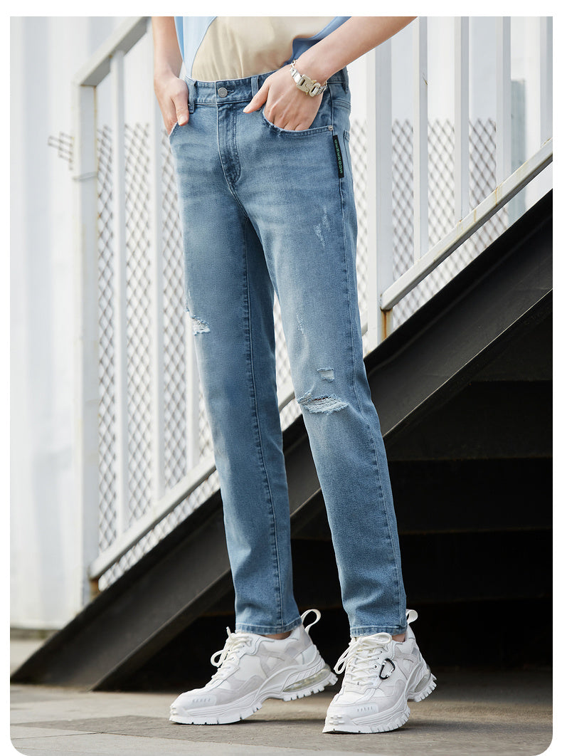 Men's Life Series Coolmax Cool Straight Light Blue Jeans