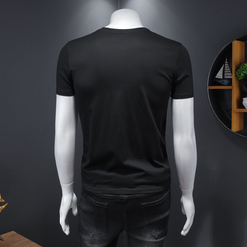 Men's Summer Jade Silk Handsome Bottoming Shirt
