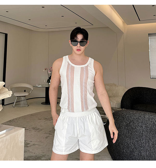 Personalized Abstinence Hollow Out Stitching Vest Niche Hollow Knitted