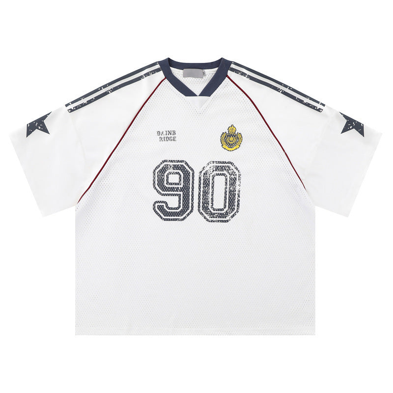 Graffiti Star Badge-style Loose Short-sleeved T-shirt For Men