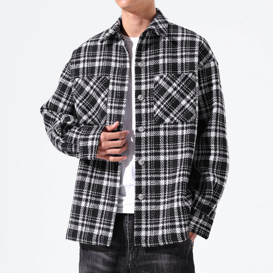 Fashion Plaid Shirt Coat For Men And Women