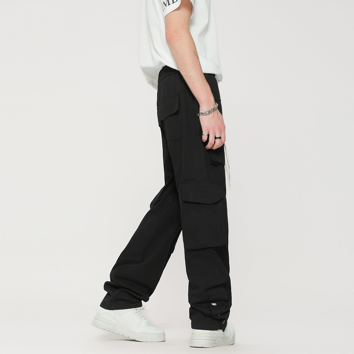 European And American Fashion Cool Male Drawstring Overalls