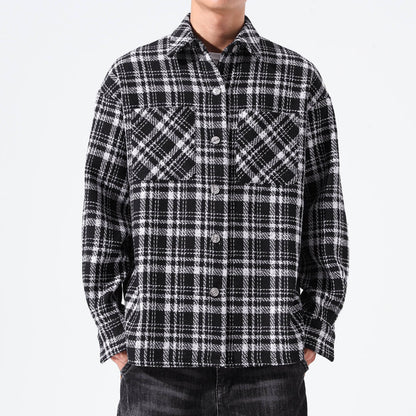 Fashion Plaid Shirt Coat For Men And Women