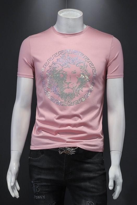 Men's Summer Jade Silk Handsome Bottoming Shirt