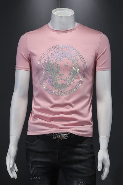Men's Summer Jade Silk Handsome Bottoming Shirt
