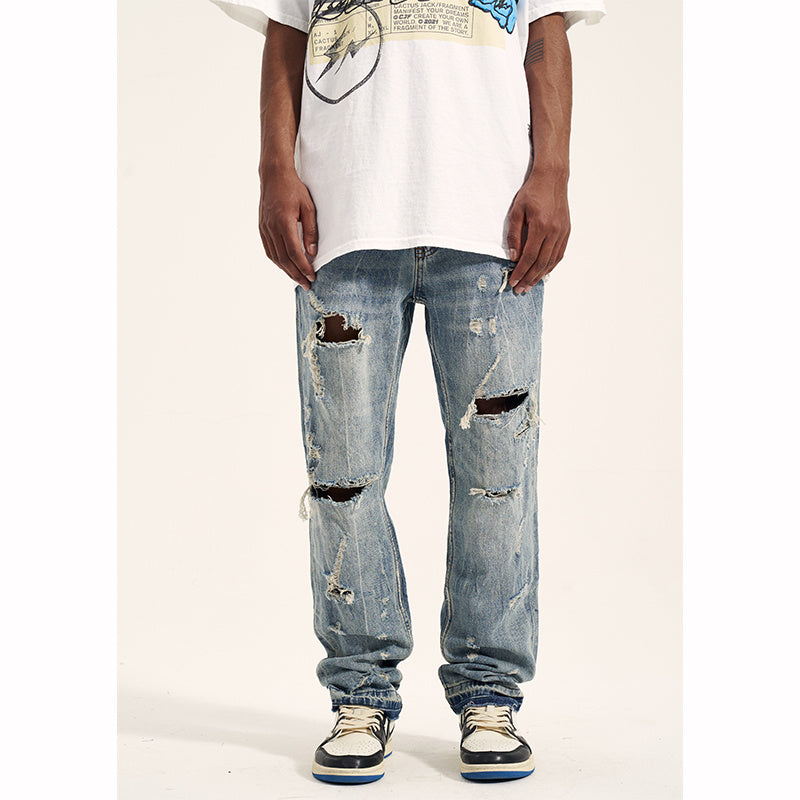 Men's Loose And Ripped Casual Trendy Brand Jeans