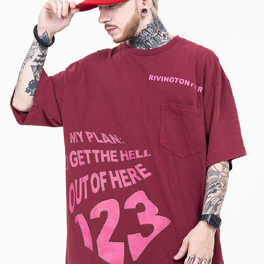 Men's Fried Street Loose Five Points Trendy Sleeves
