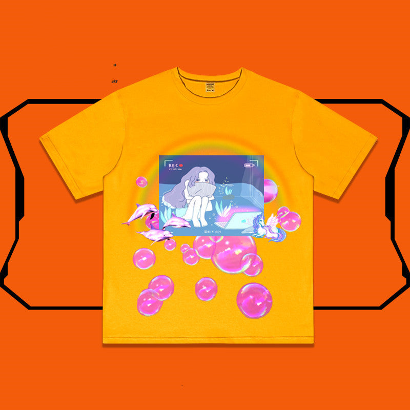 Irregular oversize personalized versatile T-shirt