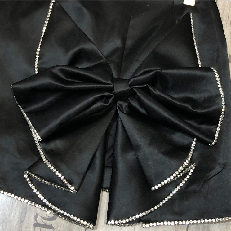 Women's bow tie hip skirt