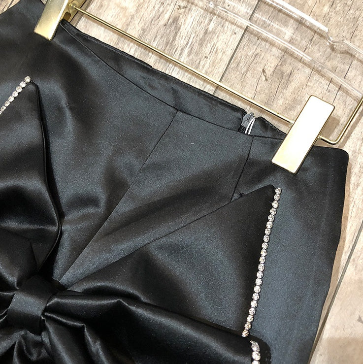 Women's bow tie hip skirt
