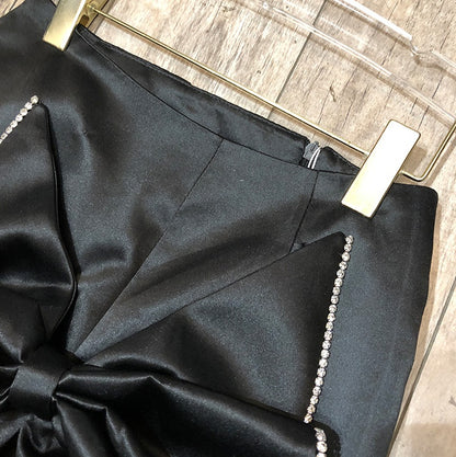 Women's bow tie hip skirt