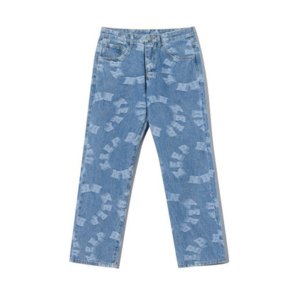 High street retro hole jeans beggar pants