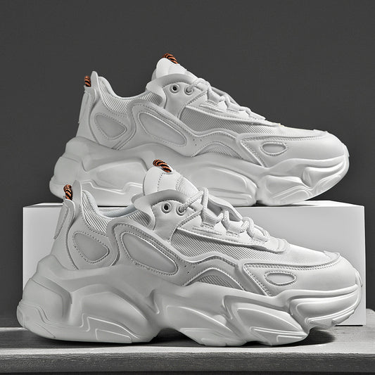 Summer Breathable  New White Daddy Shoes
