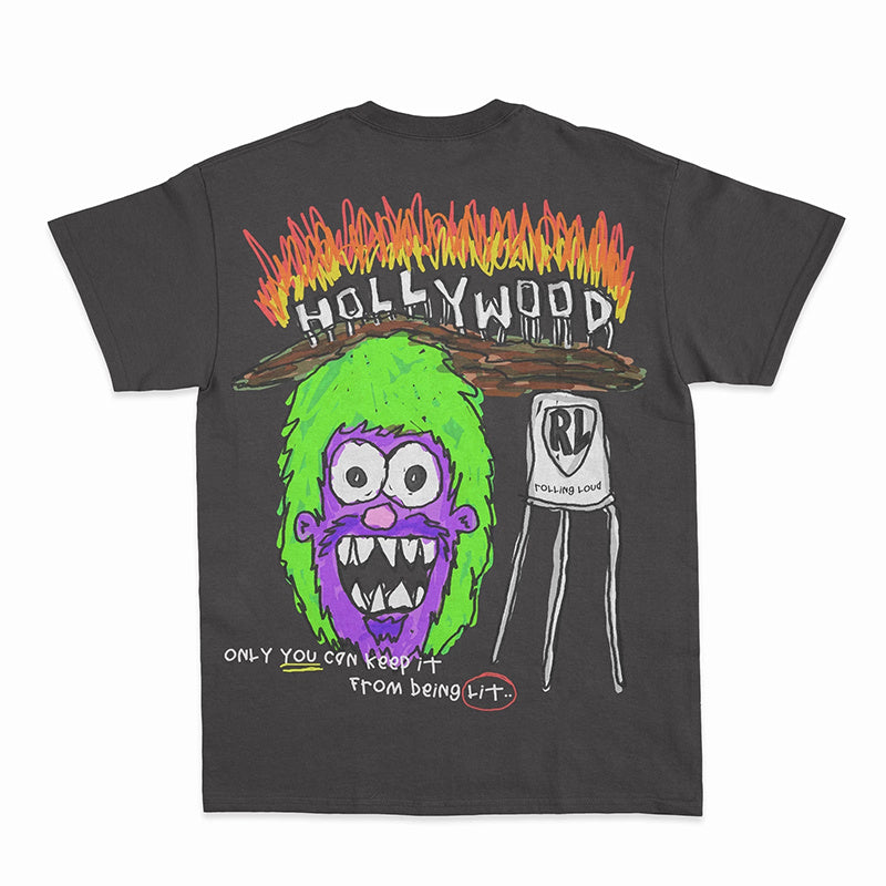 New Summer Hand-Painted Graffiti Short sleeve