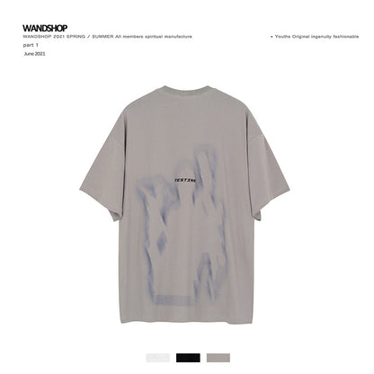 Metal Cyber Print Short-Sleeved T-Shirt