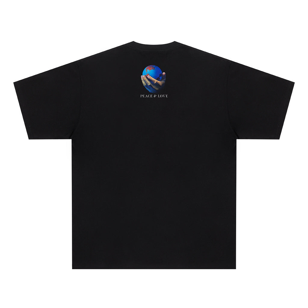 Summer New Earth Short-sleeved T-shirt Trend Loose hip-hop Street Men And Women