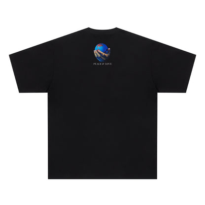 Summer New Earth Short-sleeved T-shirt Trend Loose hip-hop Street Men And Women