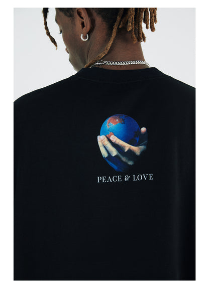 Summer New Earth Short-sleeved T-shirt Trend Loose hip-hop Street Men And Women