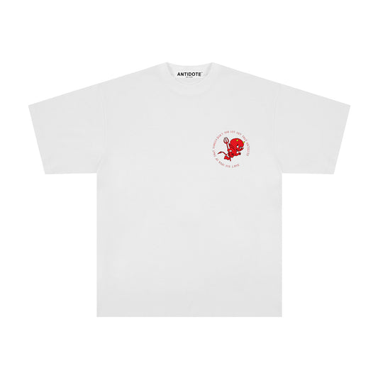 New Little Devil Cartoon Loose Couple Short-Sleeved T-Shirt Trendy Brand For Men And Women