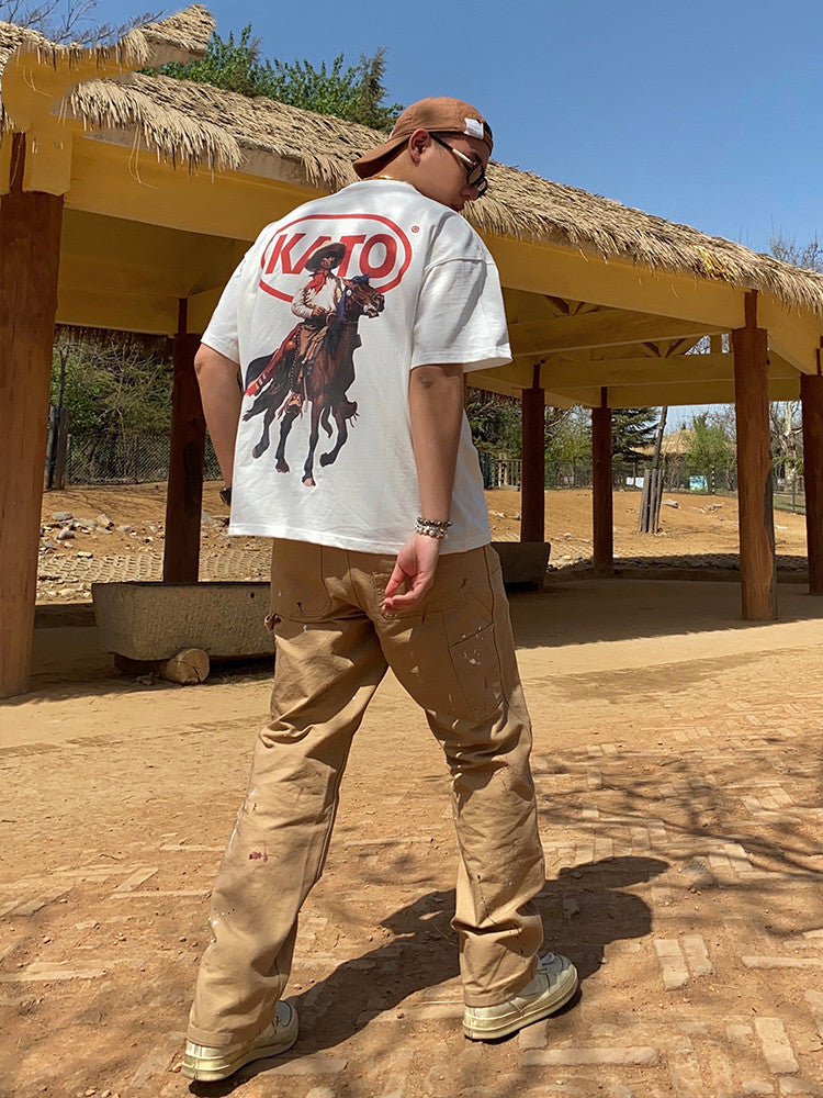 Short-sleeved Men's Trendy T-shirt Ins Trend Summer Loose