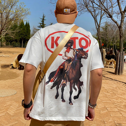 Short-sleeved Men's Trendy T-shirt Ins Trend Summer Loose