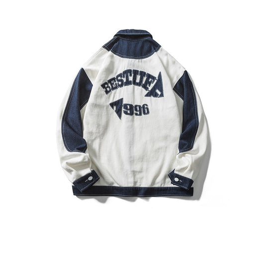 Jacket Men's All-match Color Matching College Style Couple Coat Jacket