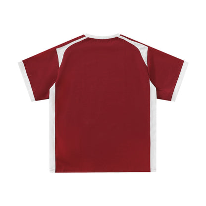 Color Contrast Patchwork Sports T-shirt Men