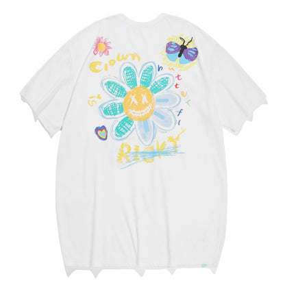 Face Short-sleeved T-shirt Men's National Tide Brand Couple Summer Clothes