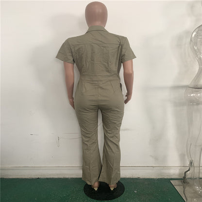 Sexy buttoned overalls
