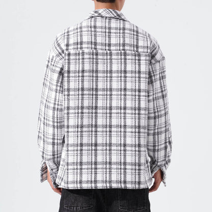 Fashion Plaid Shirt Coat For Men And Women